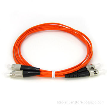 2.0mm 3m MM Duplex/Simplex ST-FC Fiber-optic Patch Cord with Low Insertion Loss, PVC and LSZH Wires